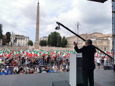 Manifestazione del centrodestra contro Conte 2