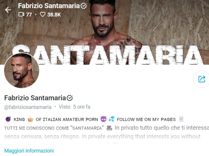 L’influencer hard Fabrizio Santamaria imputato di revenge porn: “Pubblicato un video intimo senza consenso”