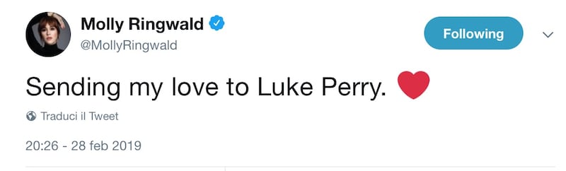Luke Perry, il sostegno social dei vip: foto 13