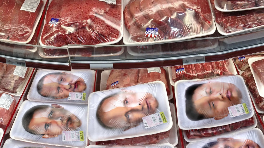 Politici come carne: la nuova provocazione di Saint Hoax