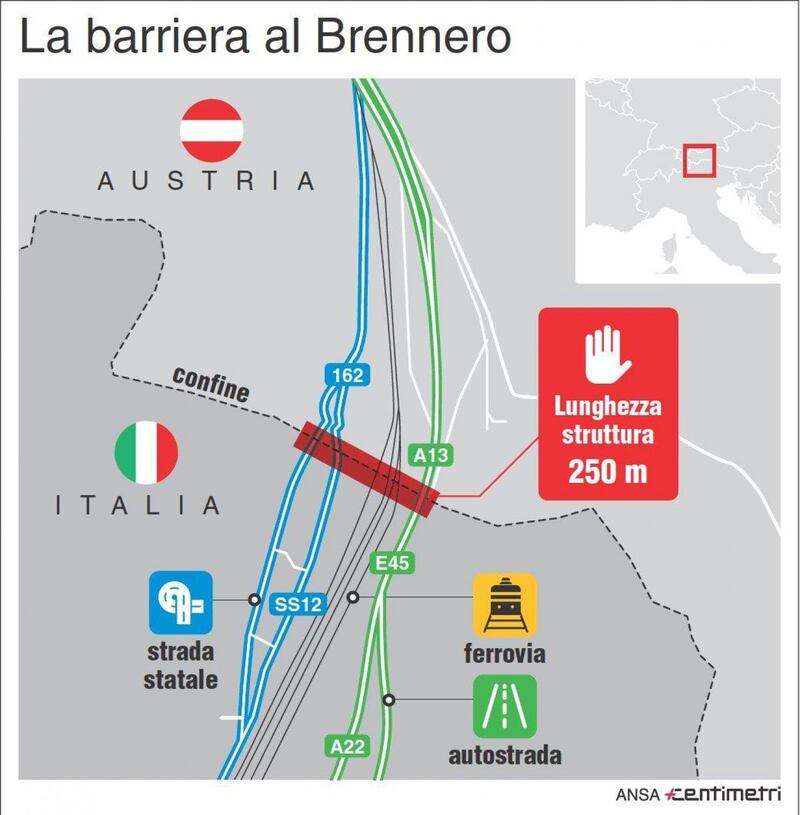 L'Austria erige il muro al Brennero 2