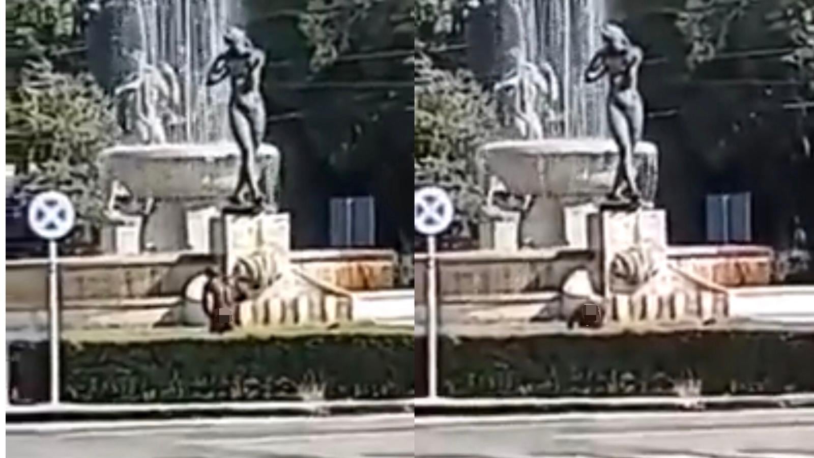 Ancora uno sfregio dell'inciviltà: migrante si spoglia e si lava in una fontana di Modena