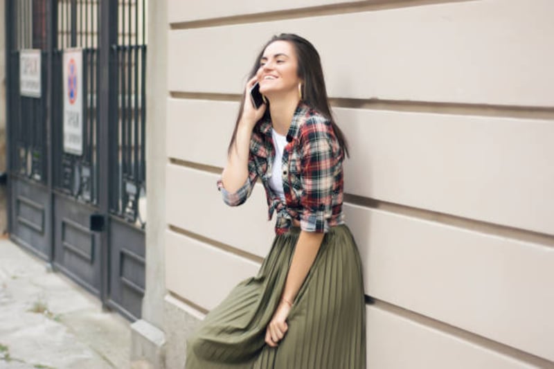 camicia da boscaiola e gonna