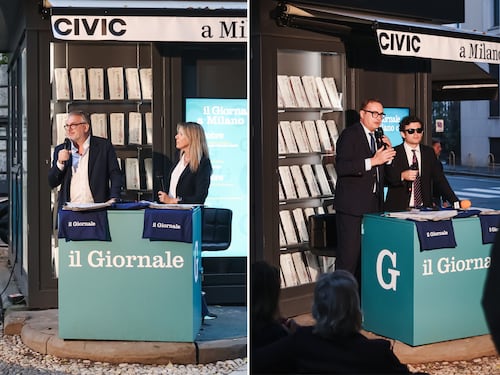 “Il Giornale a Milano c’è”. Tommaso Cerno e Lirio Abbate nell’edicola di piazza Mirabello
