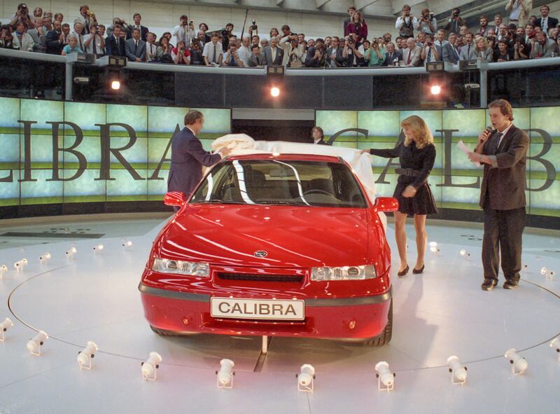 Presentazione della Opel Calibra con la tennista Steffi Graf