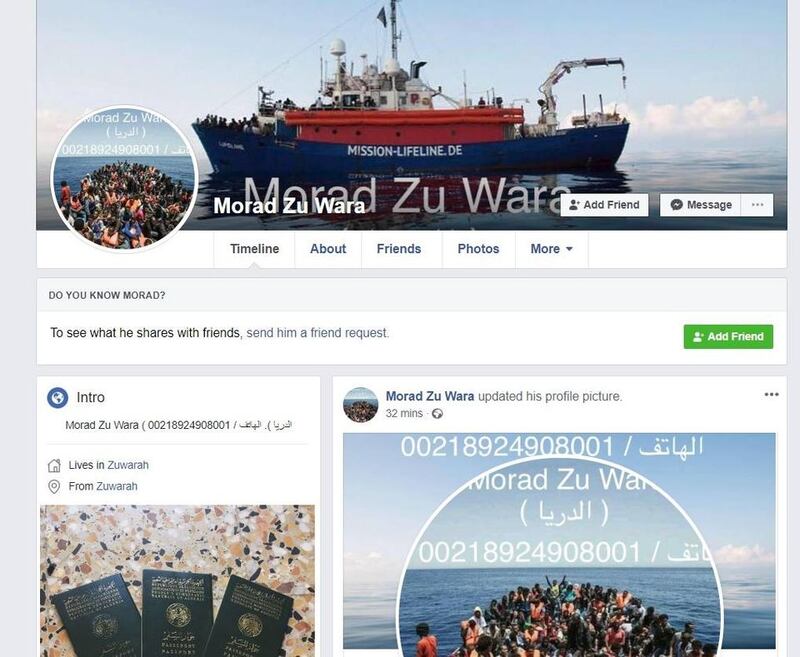 I post del trafficante di irregolari Morad Zuwara 3