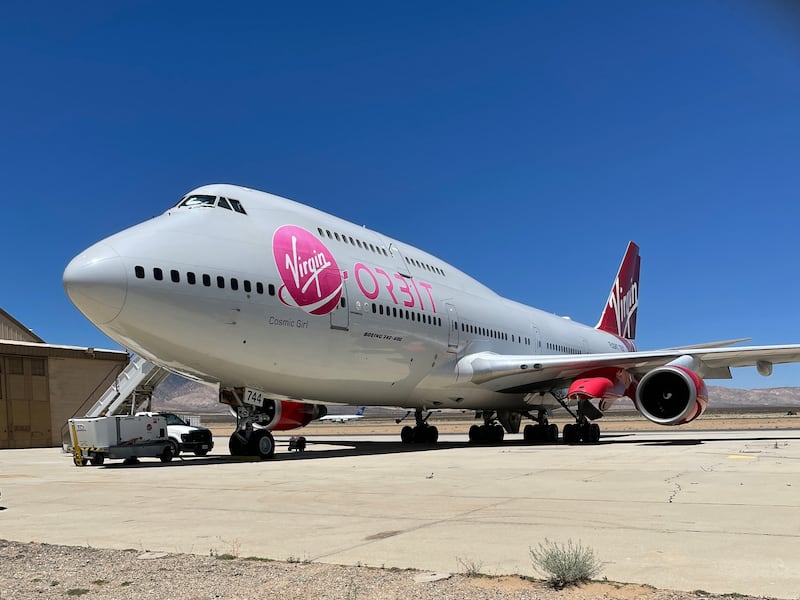 Un Boeing 747 operato da Virgin Orbit nel deserto del Mojave. Foto di Tiziano Bernard