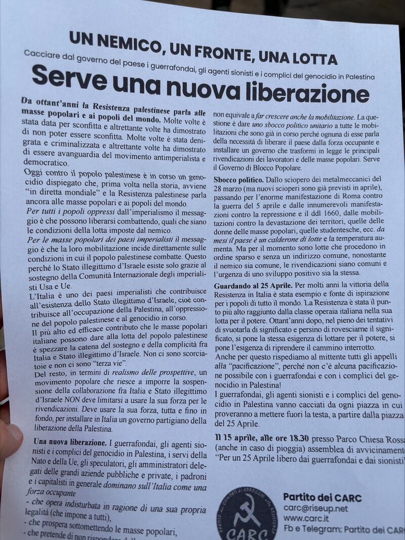 Il corteo anti Israele a Milano 3