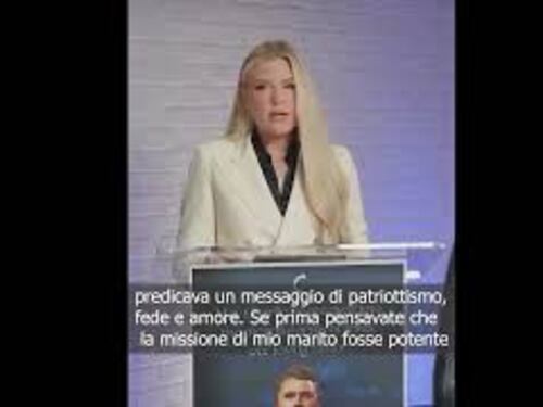 La vedova di Charlie Kirk, commossa: "Il movimento creato da mio marito non morirà"