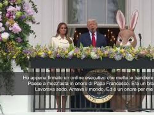 Trump da balcone Casa Bianca: Papa Francesco era un brav'uomo, lavorava sodo e amava il mondo
