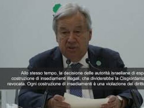 Guterres (Onu): "Fondamentale l'immediato cessate il fuoco a Gaza"