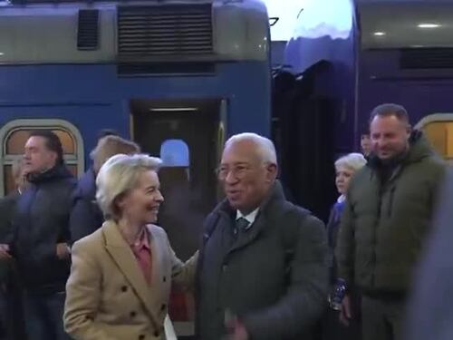 L'arrivo di von der Leyen a Kiev