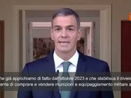 Sànchez: "Porti chiusi per navi che trasportano combustibili per le Forze di Israele"