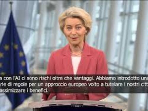 Von der Leyen: In Europa vogliamo essere leader per l'intelligenza artificiale SOTTOTITOLI
