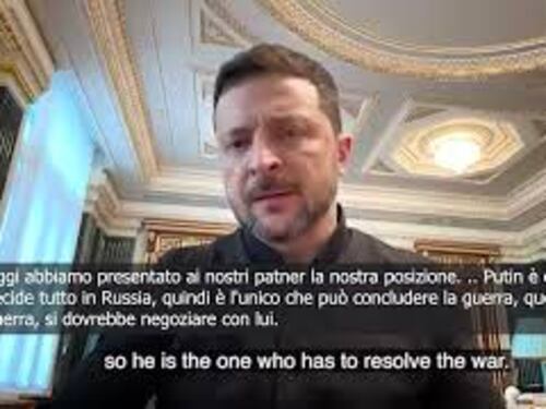 Zelensky: Questa è la guerra di Putin, la negoziazione si dovrebbe fare con lui