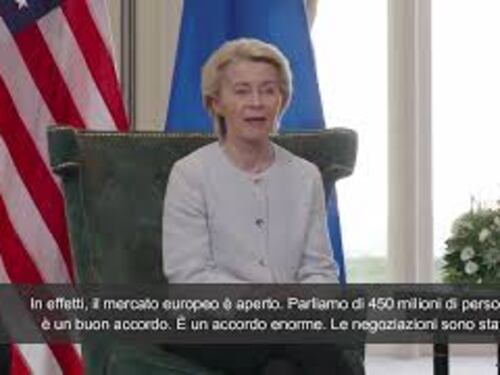 Dazi, Von Der Leyen: "15% è buon accordo, porterà stabilita da ambo i lati Atlantico"