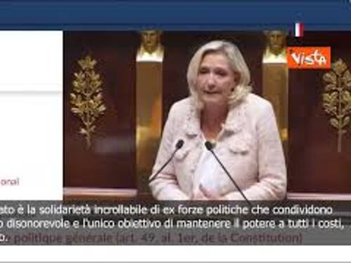 Le Pen all'Assemblea Nazionale: Nella crisi si rivela il naufragio di partiti screditati