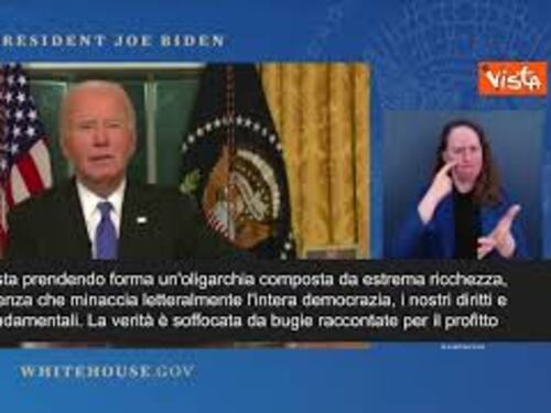 Biden: “Negli Usa sta prendendo forma una pericolosa oligarchia”
