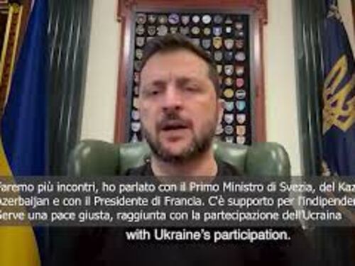 Zelensky: Nessuna pace senza ucraina, in corso colloqui con Svezia, Azerbaijan e Francia