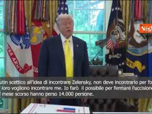 Trump: Putin dovrà incontrare Zelensky? Non necessario