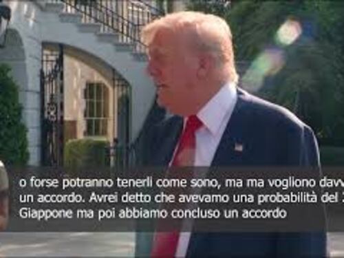 Dazi, Trump: "50% di possibilità di raggiungere un accordo con l'Ue"