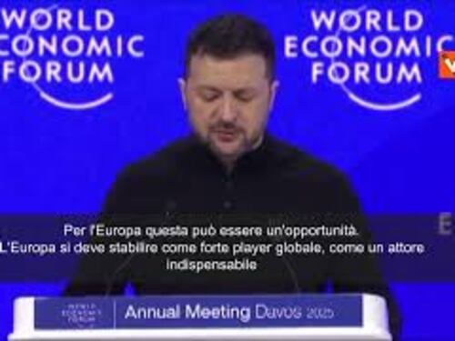 Zelensky a Davos: "Europa sia protagonista, non aspetti di vedere che farà Trump"