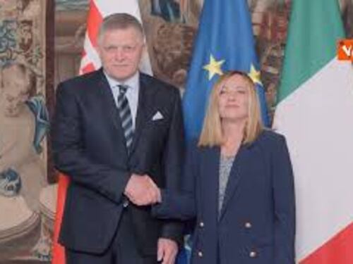 Meloni riceve premier slovacco Robert Fico a Palazzo Chigi