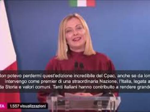 Meloni al Cpac: "Usa e Italia legati indissolubilmente da Storia e valori comuni" - SOTTOTITOLI