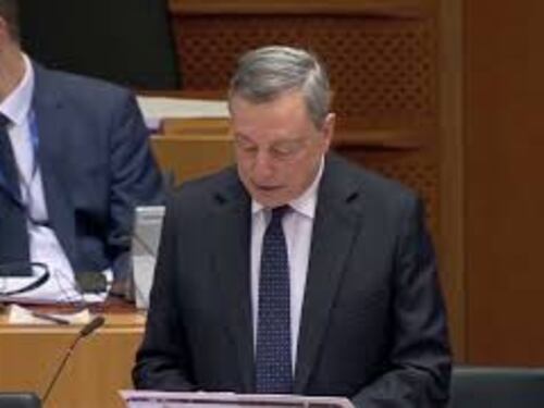Draghi: "Commissione e Parlamento Ue custodi speranza popoli in momento svolta storia europea"