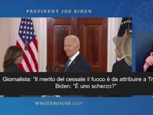È uno scherzo? Biden incredulo a domanda su merito cessate il fuoco, se suo o di Trump?