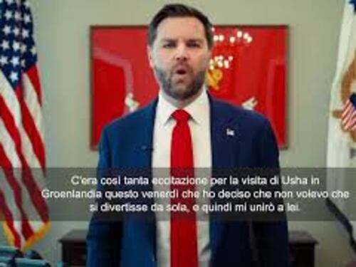 Jd Vance annuncia visita in Groenlandia: "Non volevo lasciare sola mia moglie" - SOTTOTITOLI
