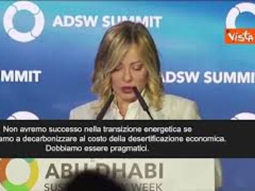 Meloni: "Per successo transizione energetica necessario rigettare approccio ideologico"