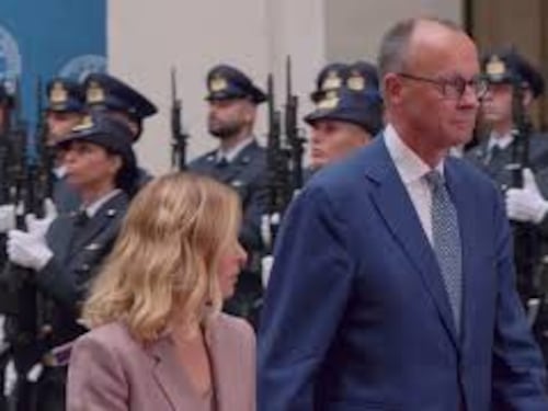 Meloni riceve Cancelliere Tedesco Merz a Palazzo Chigi