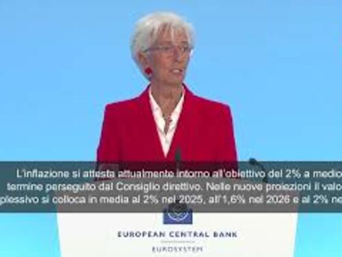 Bce taglia tassi dal 2,25% al 2%, Lagarde: Ora ben posizionati, ma incertezza è estrema