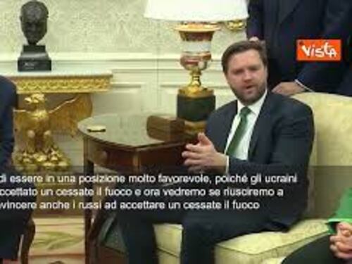 Jd Vance: Ucraini hanno accettato cessate il fuoco, vediamo se riusciamo a convincere russi