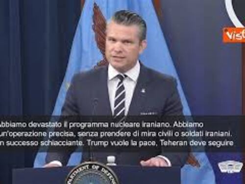 Il Segretario alla Difesa Usa Hegseth: "Abbiamo devastato il programma nucleare dell'Iran"