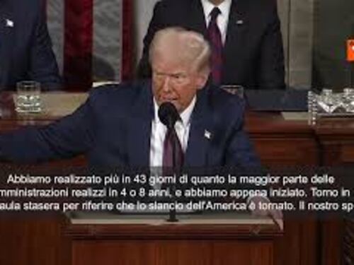Trump al Congresso Usa: "Il sogno americano è tornato più forte che mai"