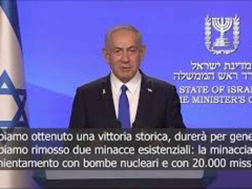 Netanyahu: Contro l'Iran abbiamo ottenuto una vittoria storica SOTTOTITOLI