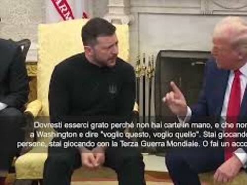 Trump duro con Zelensky: Ti metti in pessima posizione, giochi con III guerra mondiale