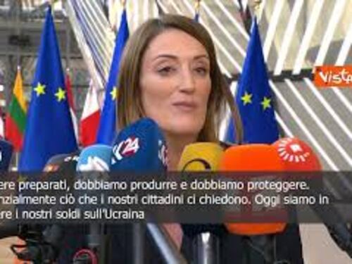 Metsola: Dobbiamo fare di più per sostenere Kiev