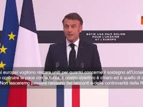 Macron: "Europei vogliono restare uniti e costruire pace con la forza"