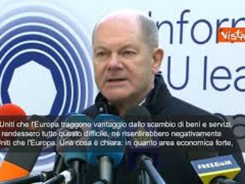 Scholz: "Pronti a rispondere ai dazi di Trump con i nostri dazi"