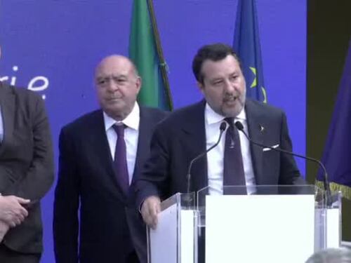 La cerimonia di inaugurazione del tunnel del Tenda