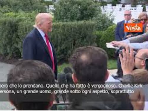 Trump: L'assassino di Charlie Kirk è un animale, spero lo prendano