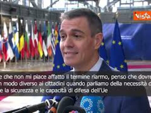 Sanchez: Il termine riarmo non mi piace, dobbiamo parlare diversamente ai cittadini