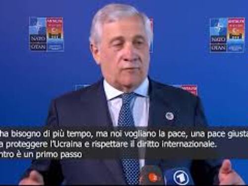 Tajani: Incontro a Istanbul? Sono ottimista ma non so se Russia vuole ora il cessate il fuoco