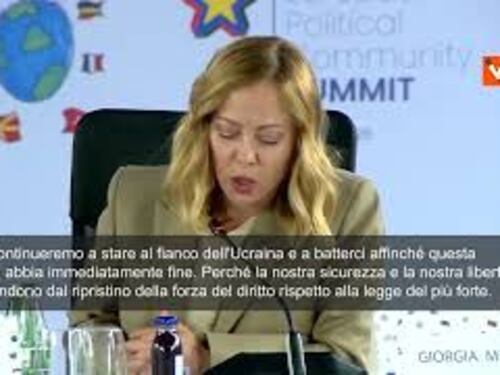 Meloni a vertice Cpe Tirana: "Nulla di più europeo della tenacia degli ucraini"