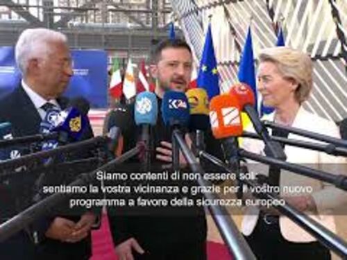 Zelensky a von der Leyen e Costa: Grazie Ue, siamo grati di non essere soli