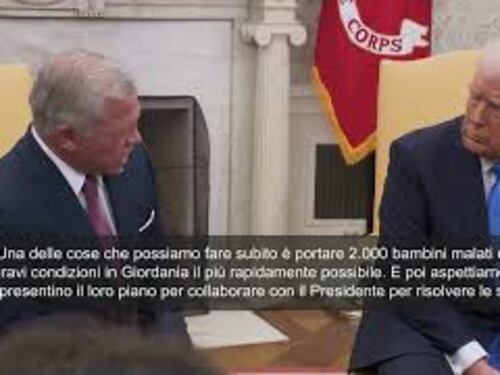 Re Abdullah II da Trump: "Giordania potrebbe accogliere duemila bambini palestinesi"