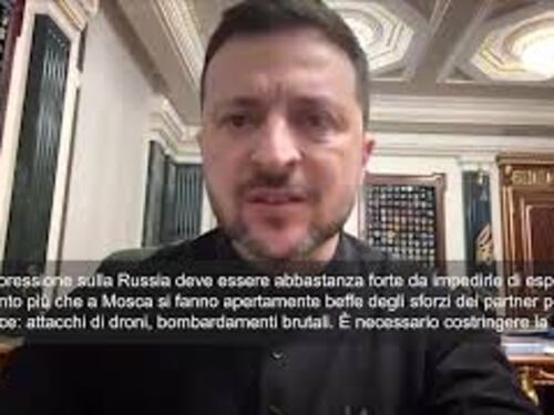 Zelensky: "Serve pressione su Russia per costringerla alla pace"